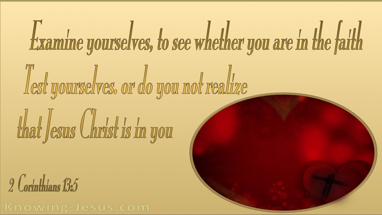 2 Corinthians 13:5 Examine Yourselves (yellow)